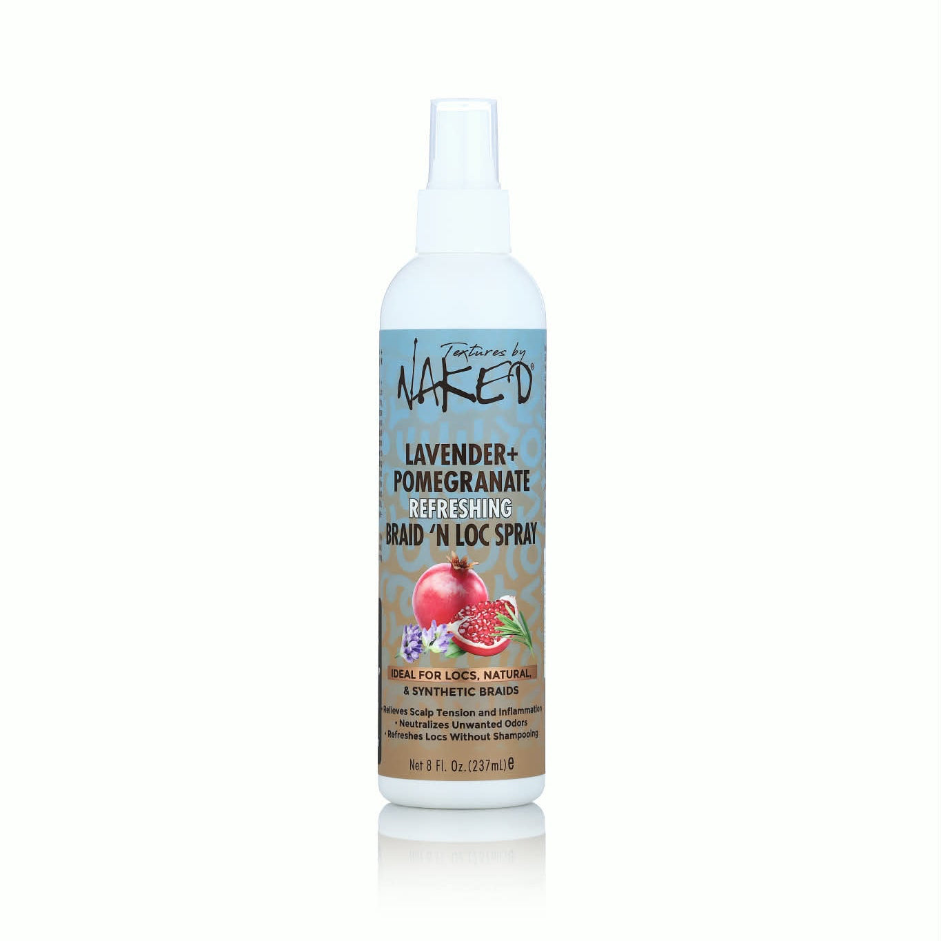 Lavender + Pomegranate Refreshing Braid 'N Loc Spray - Textures By Naked